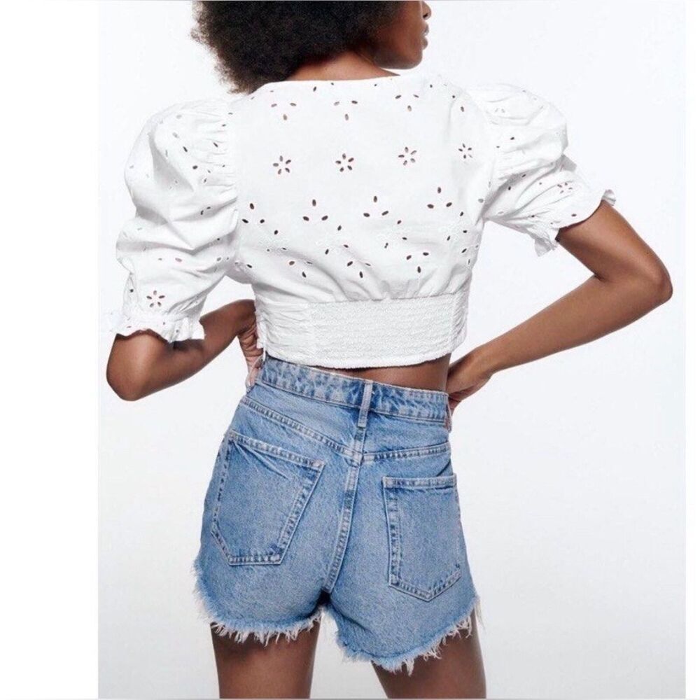 (A3)Zara Top with openwork embroidery from, size M - Picture 6 of 16